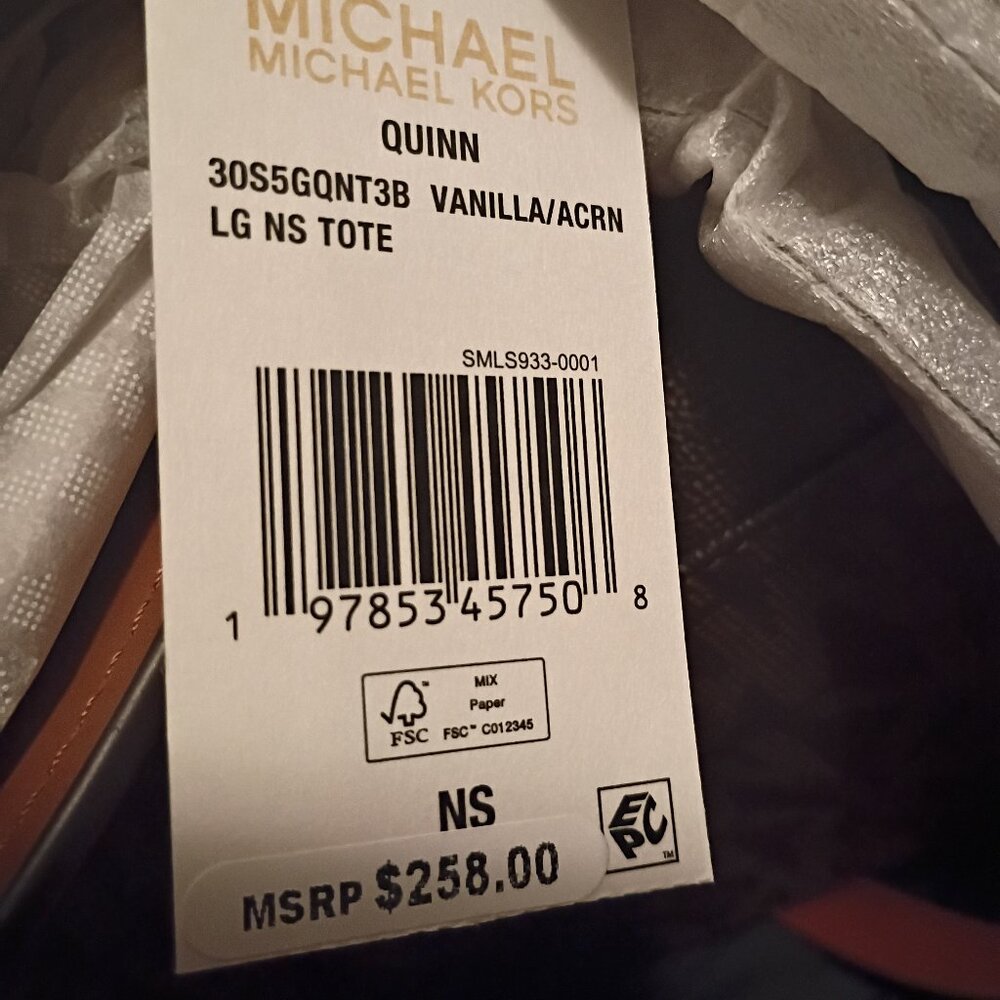 Michael Kors Gold and Cream Purse